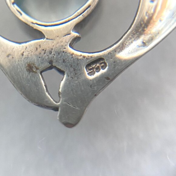 Sterling Silver 925 Blue Topaz Dolphin Earrings & Pendant Necklace Set 18" - Picture 16 of 16